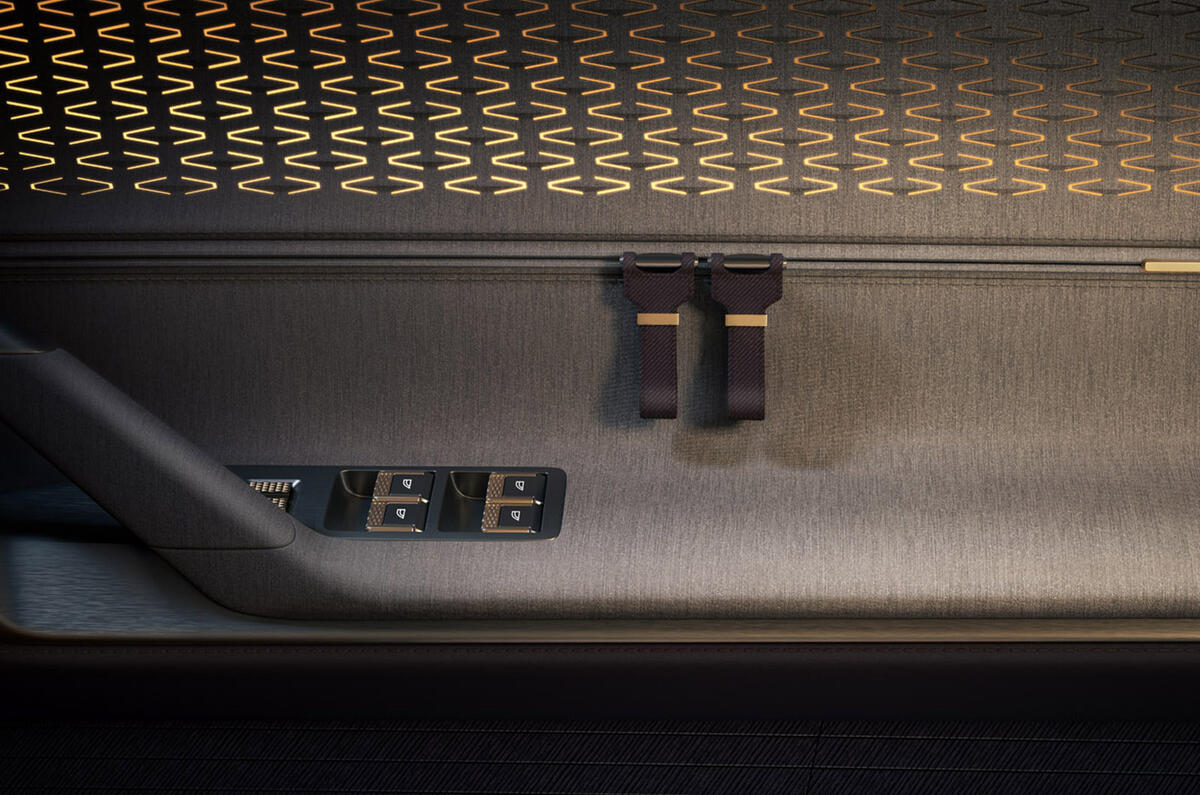 Bentley EXP 15 interior detail doorcard Bentley EXP 15 interior detail doorcard
