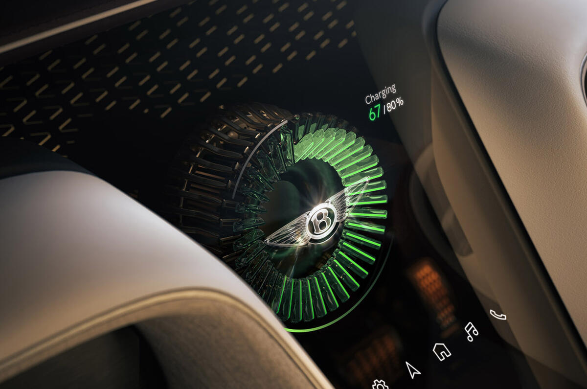 Bentley EXP 15 interior detail screen Bentley EXP 15 interior detail screen