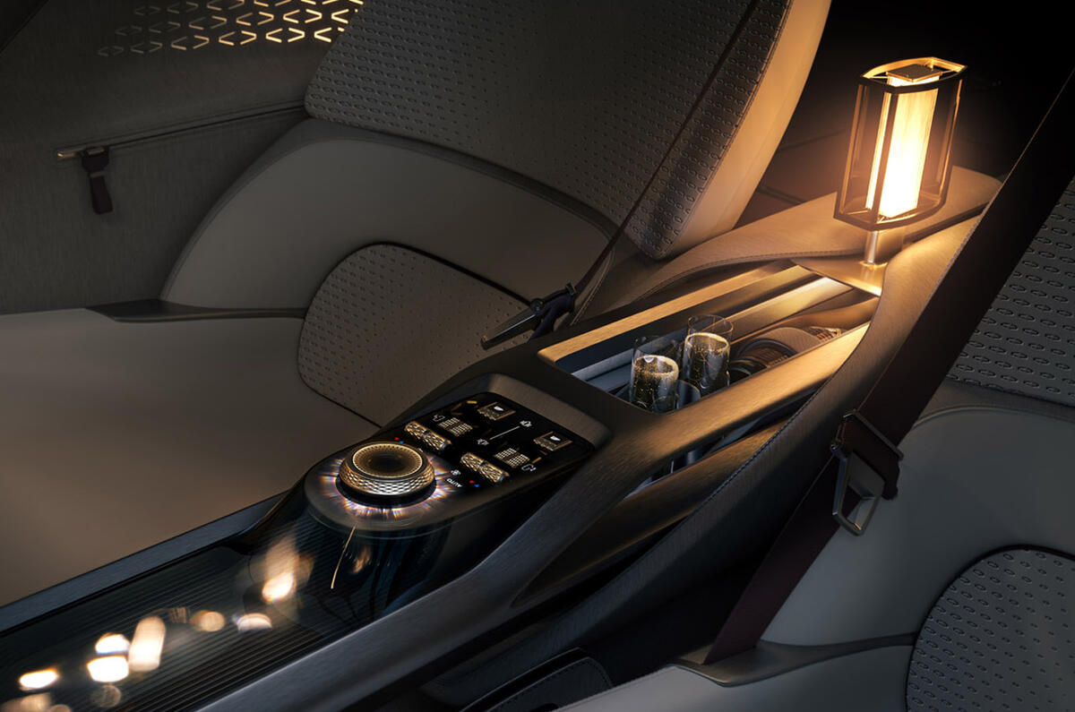 Bentley EXP 15 interior detail seats with lamp Bentley EXP 15 interior detail seats with lamp