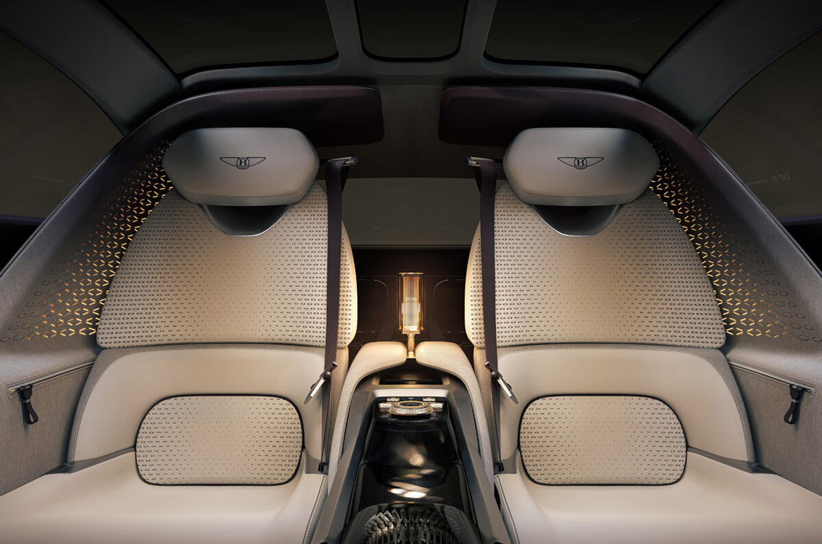 Bentley EXP 15 interior detail seats Bentley EXP 15 interior detail seats