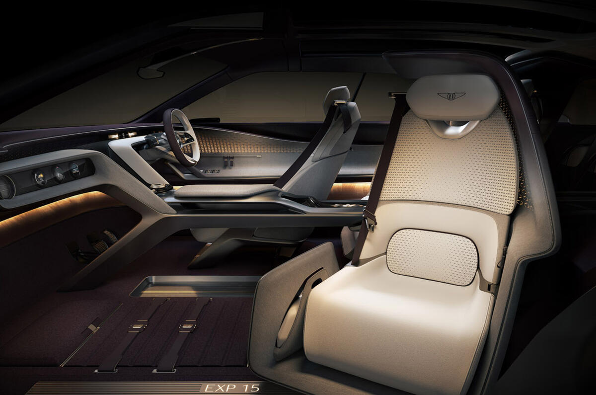 Bentley EXP 15 interior swivel seat Bentley EXP 15 interior swivel seat
