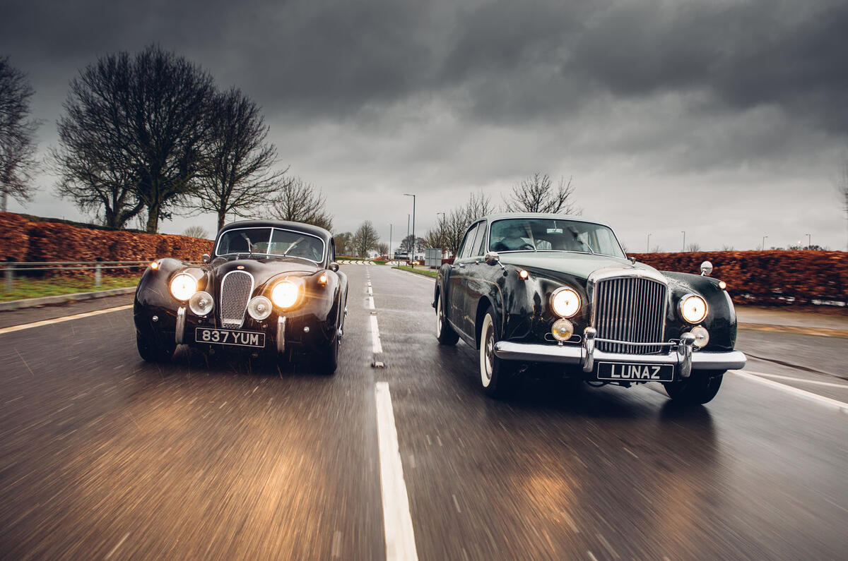 Jaguar XK120 and Bentley S2 Continental
