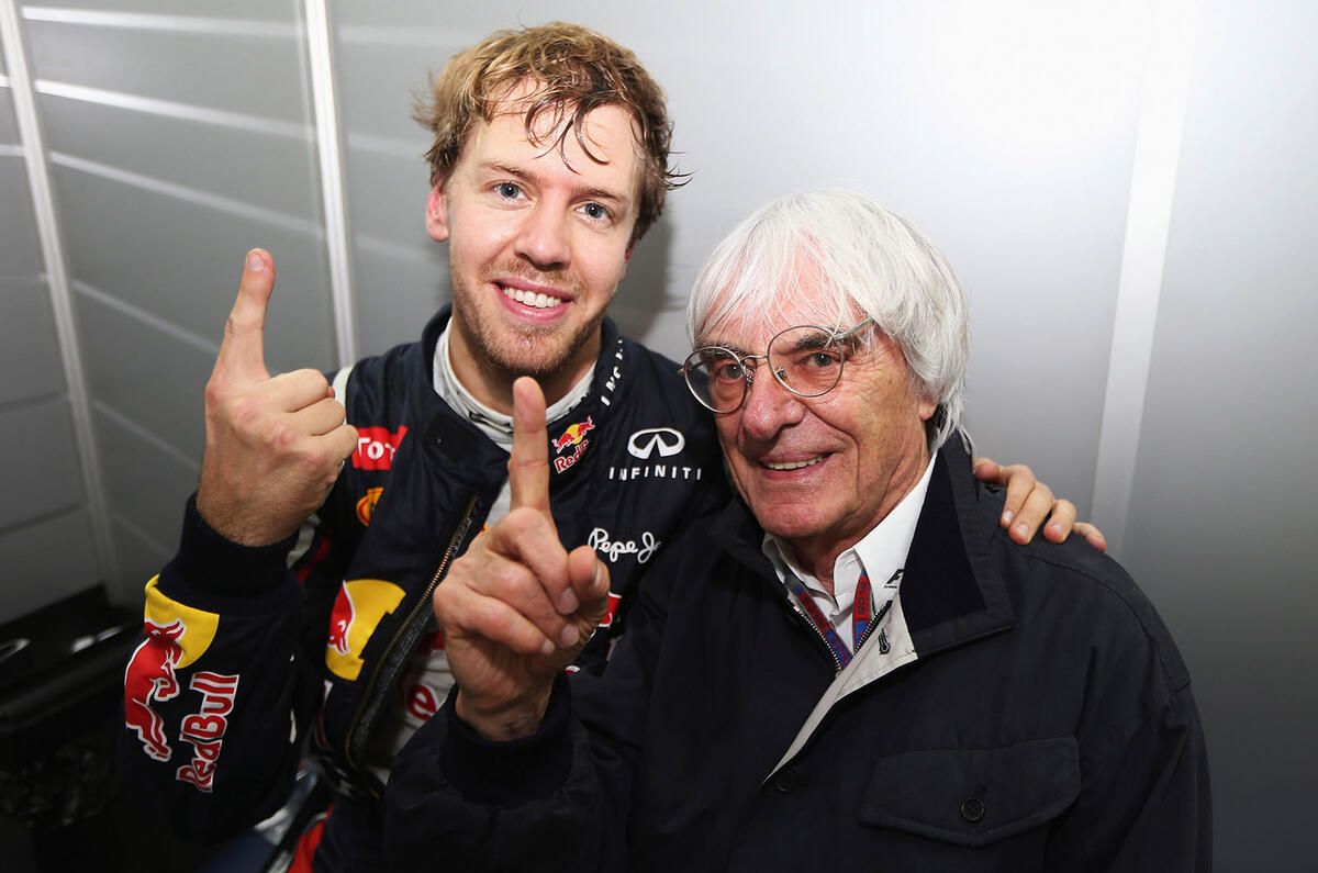 Bernie with Vettel Bernie with Vettel