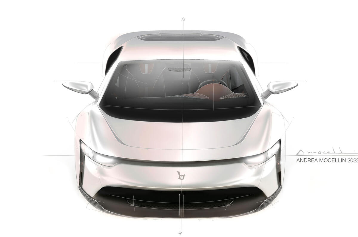 Bertone GB110 front sketch Bertone GB110 front sketch