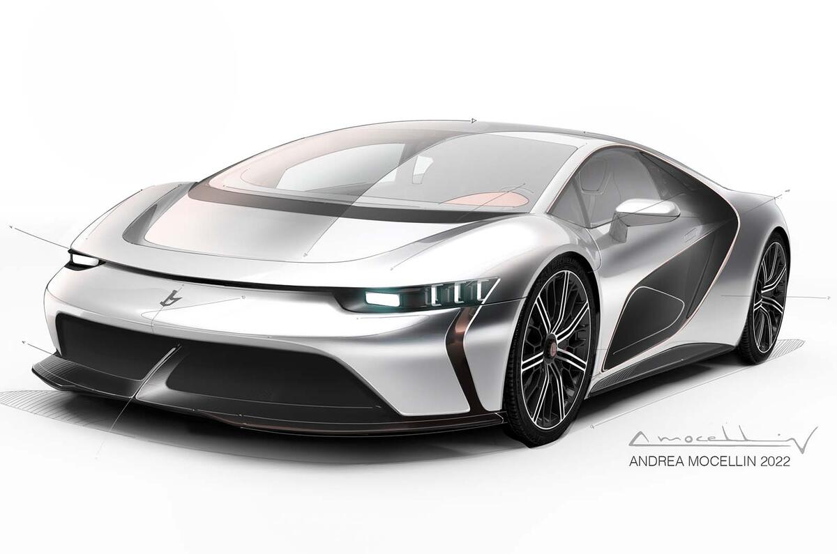 Bertone GB110 sketch front three quarter Bertone GB110 sketch front three quarter