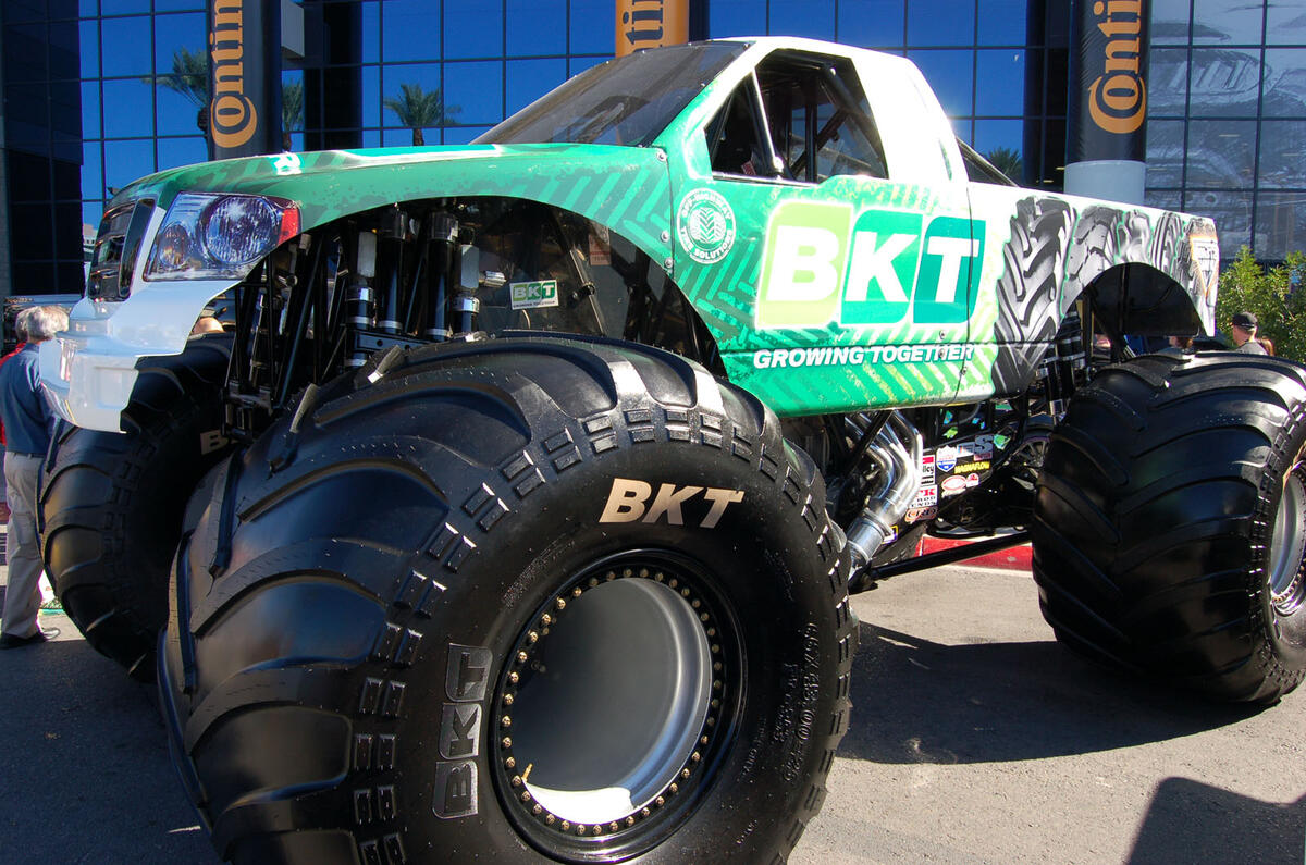 No SEMA show is complete without a monster truck. Tyre company BKT supplies the tyres to Monster Jam competitors