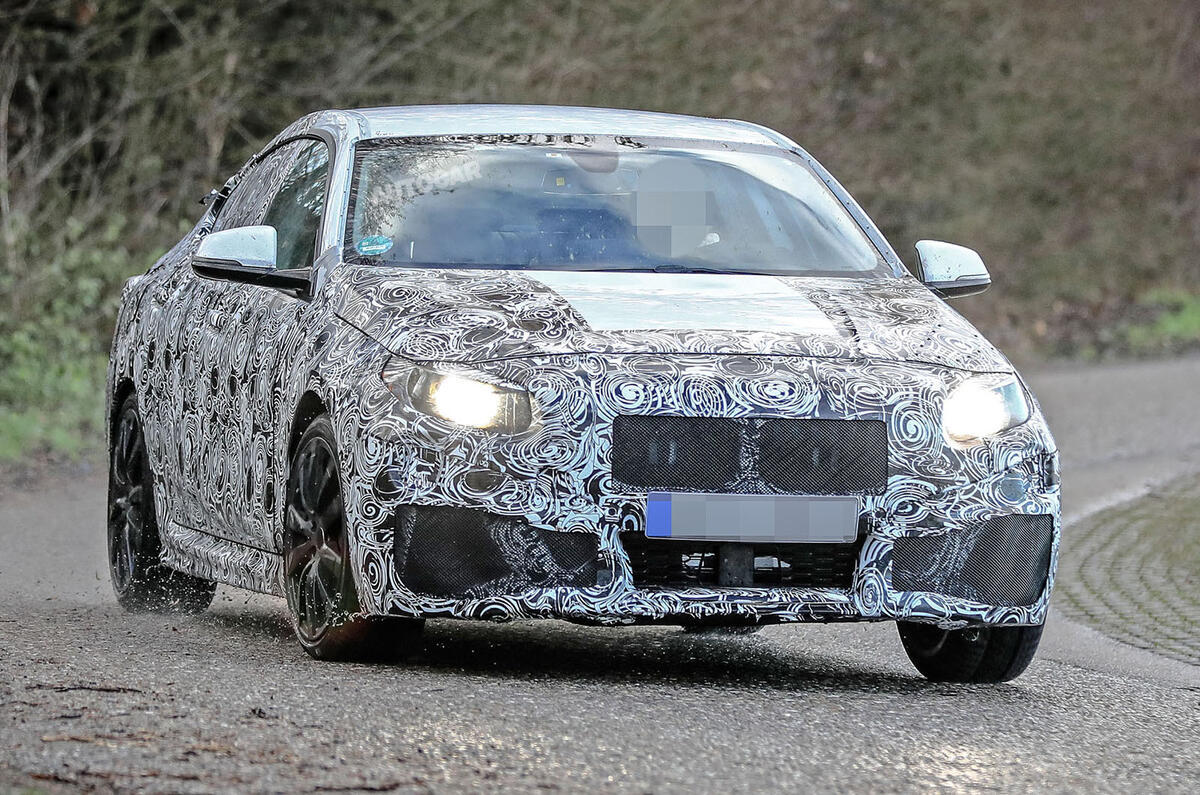 BMW 2 Series Gran Coupe spy shot front three quarter