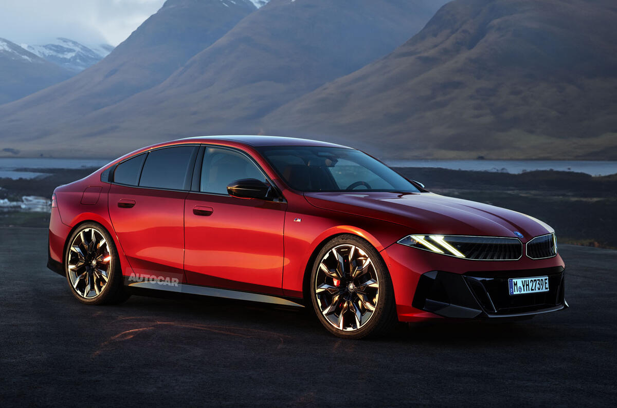 BMW 5 Series Neue Klasse 2026 Autocar render front quarter