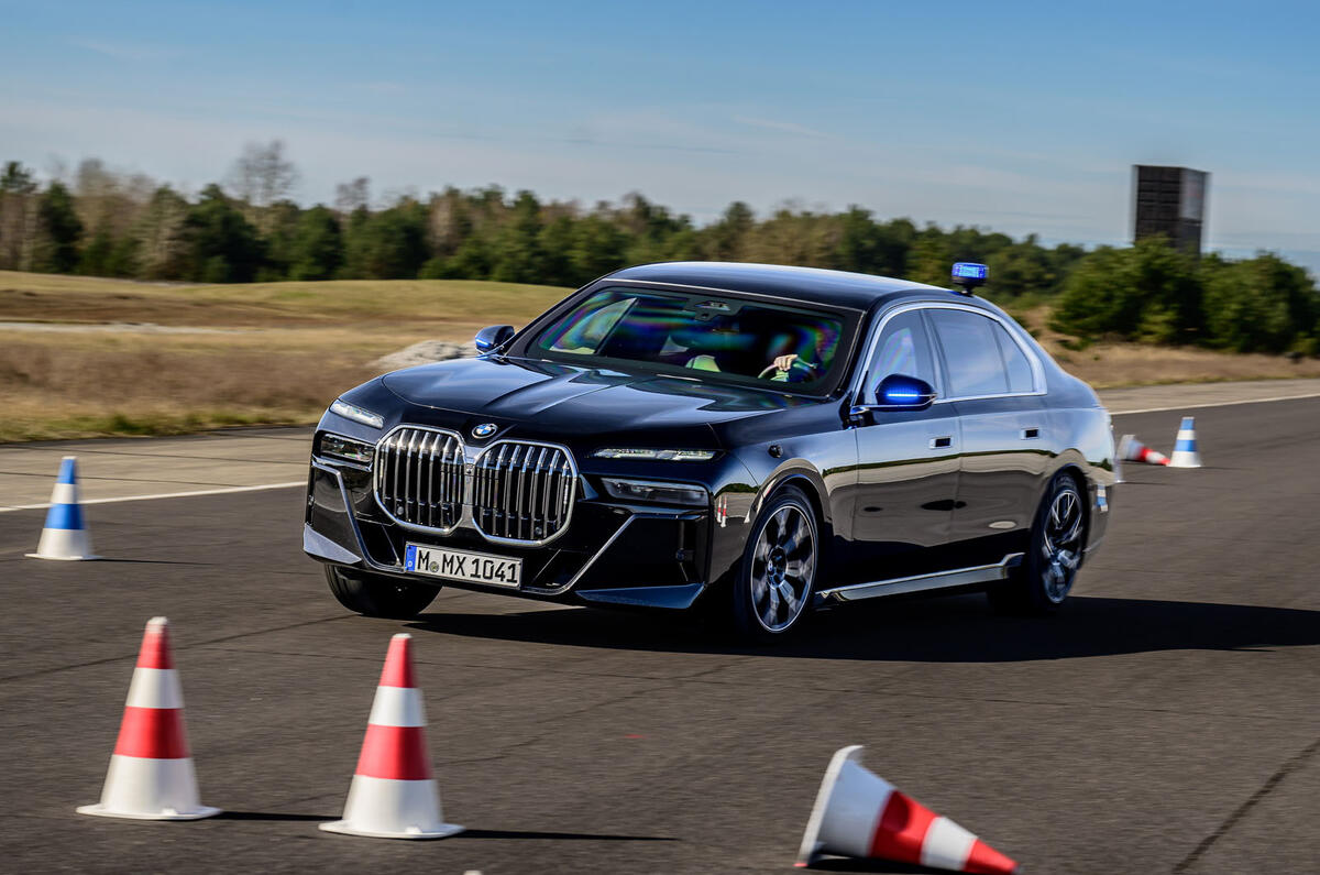 BMW 760i protection slalom front BMW 760i protection slalom front