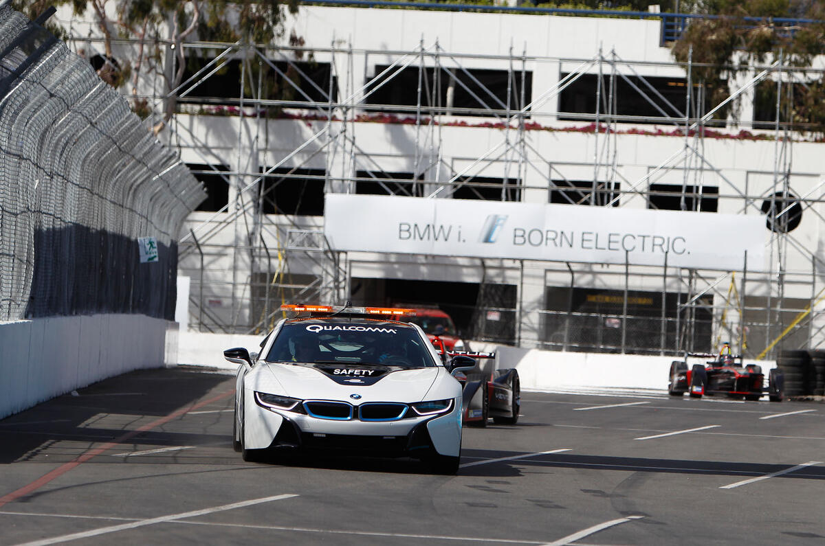 Upgraded BMW i8 acts as Formula ePrix safety car 