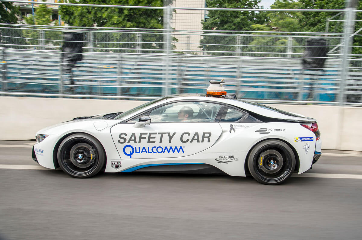 Upgraded BMW i8 acts as Formula ePrix safety car 