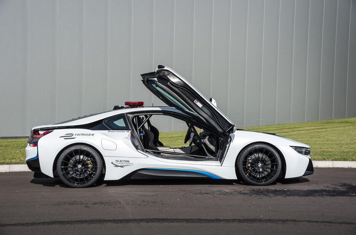 Upgraded BMW i8 acts as Formula ePrix safety car 