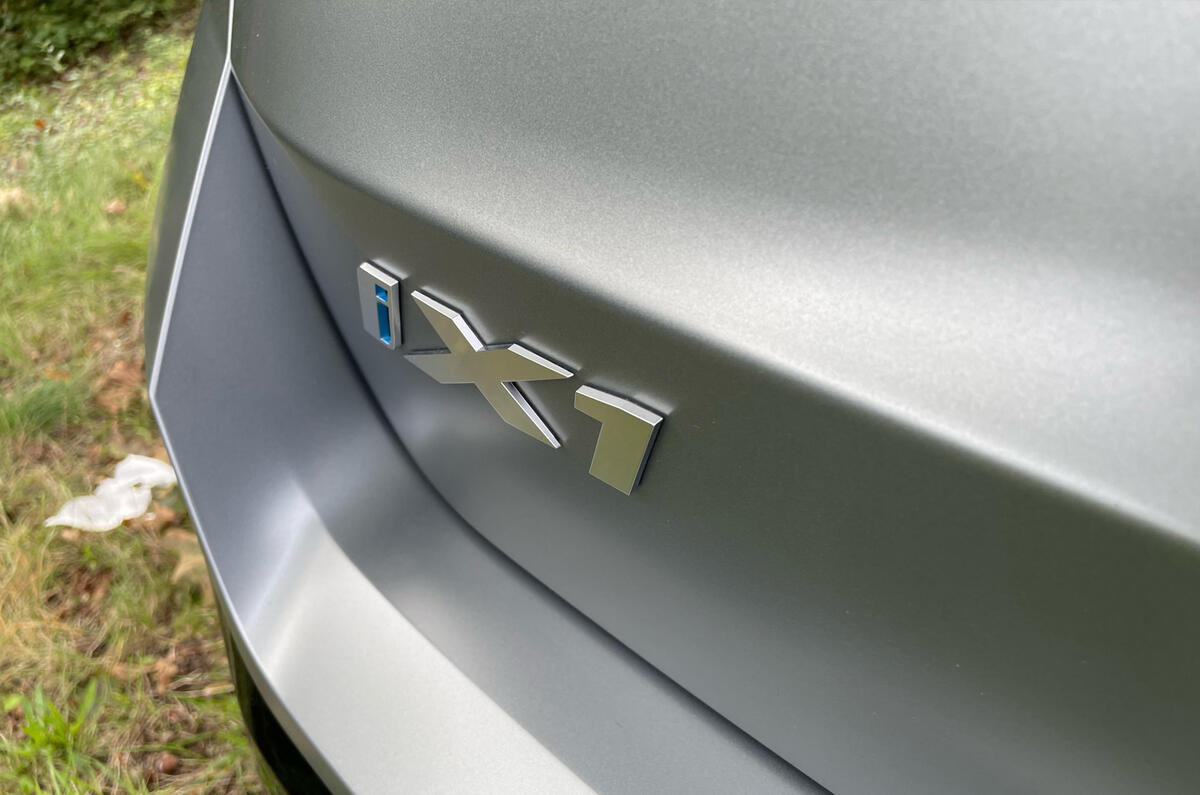 BMW iX1 2022 rear badge BMW iX1 2022 rear badge
