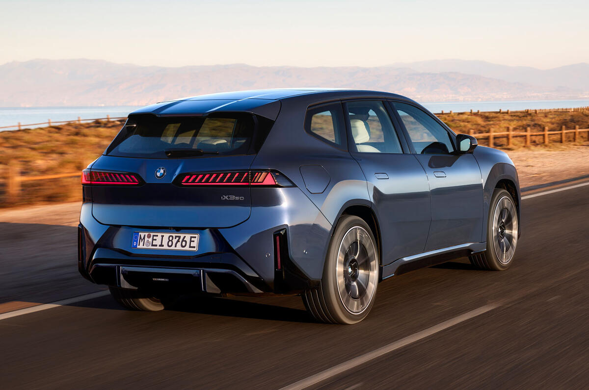 BMW iX3 2026 rear quarter tracking