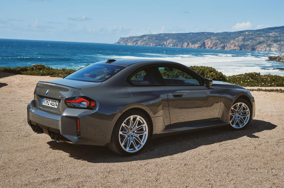 BMW M2 2024 update rear quarter static BMW M2 2024 update rear quarter static