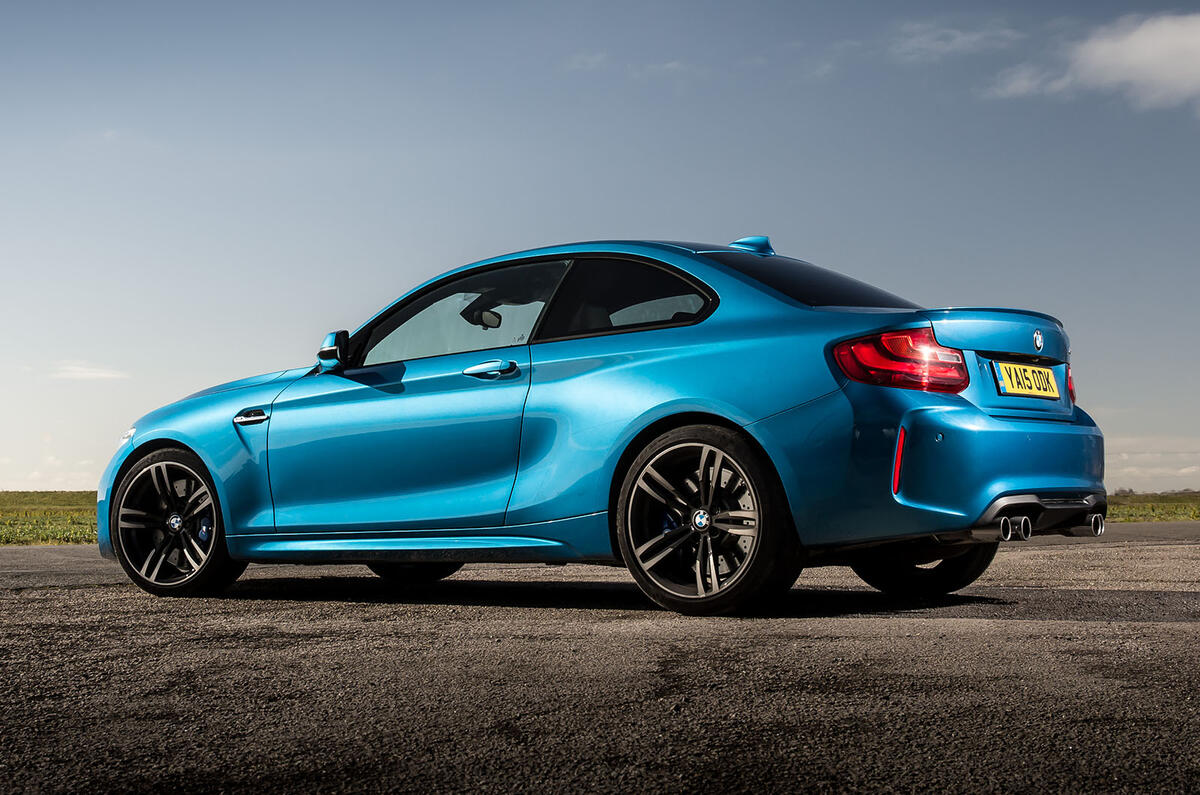 BMW M2 rear three quarter static BMW M2 rear three quarter static