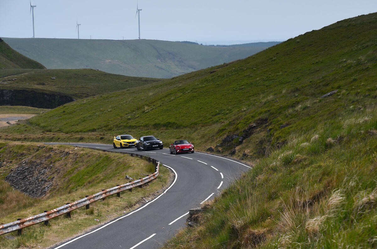 BMW M2 vs Honda Civic Type R vs Mazda MX 5 80