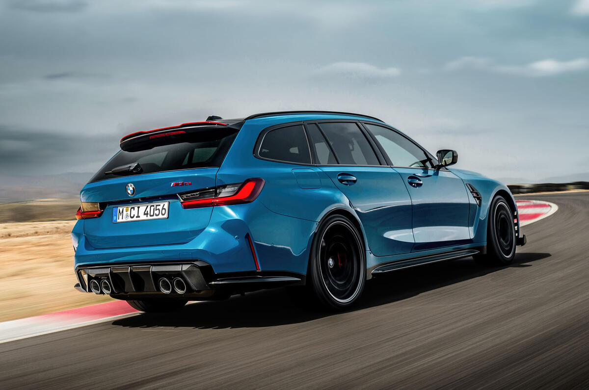 BMW M3 CS Touring rear quarter tracking track