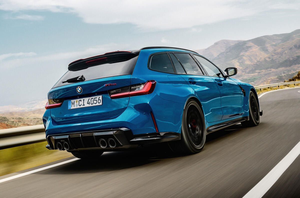 BMW M3 CS Touring rear quarter tracking