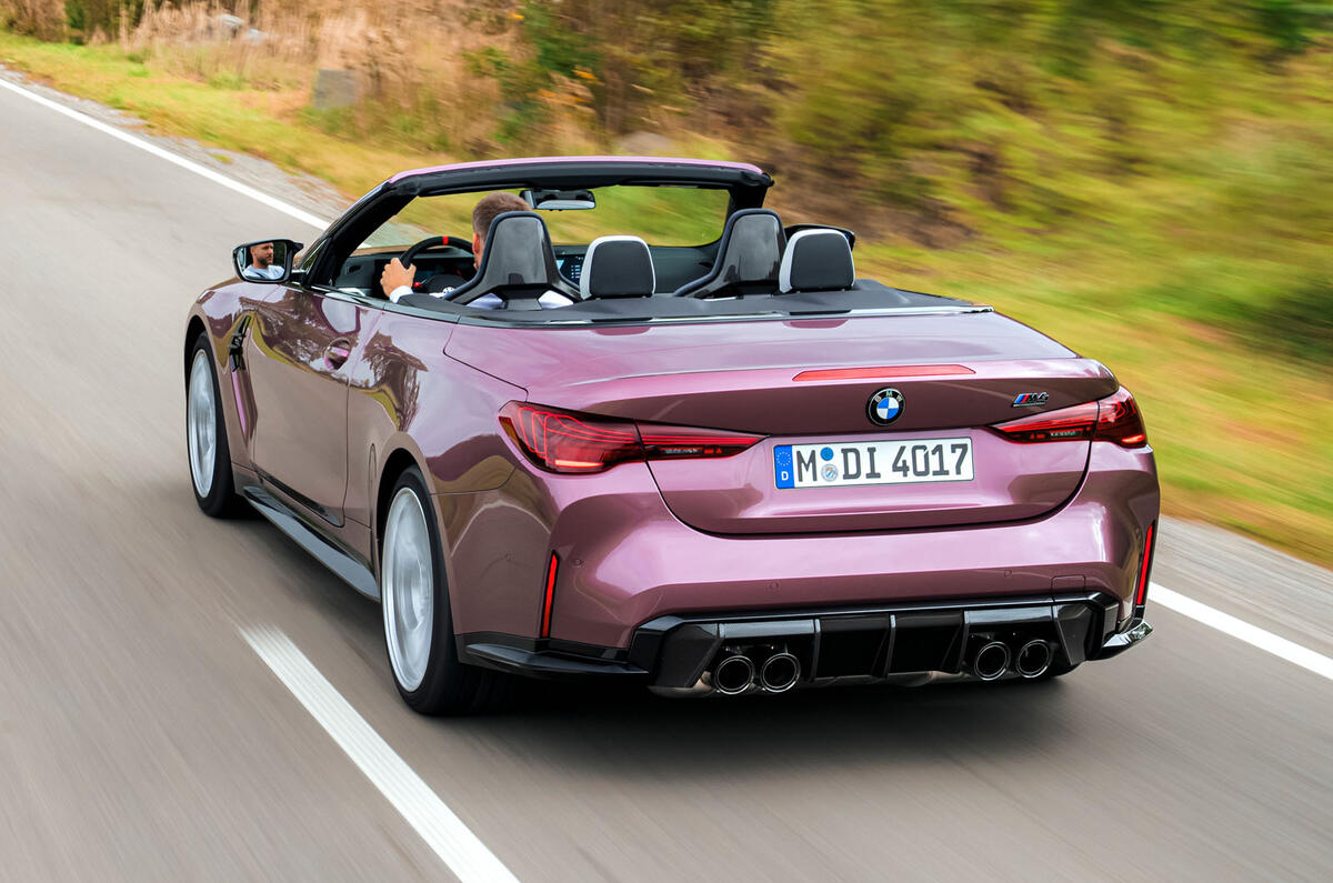 BMW M4 Convertible 2024 rear quarter