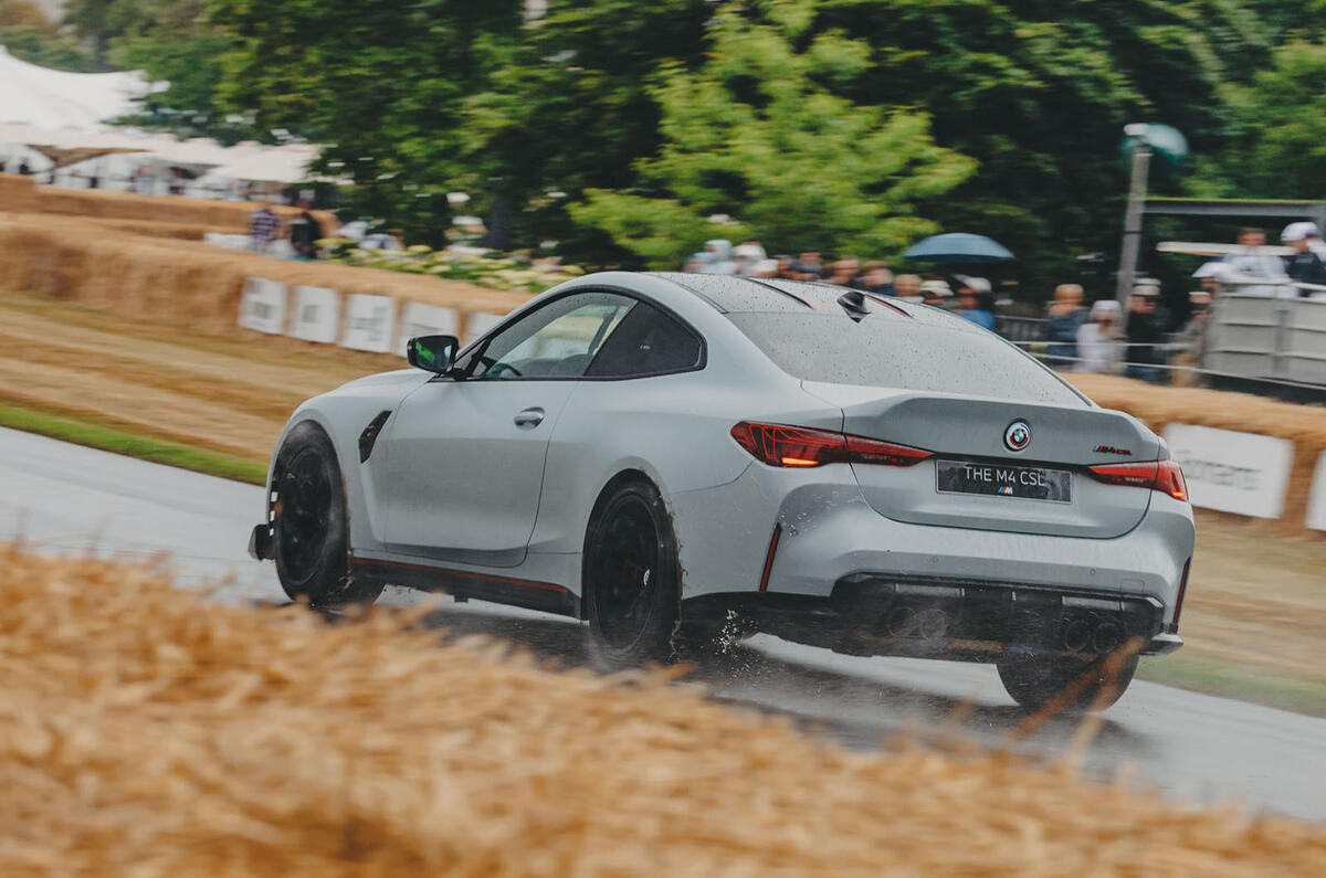 bmw m4 csl rear action
