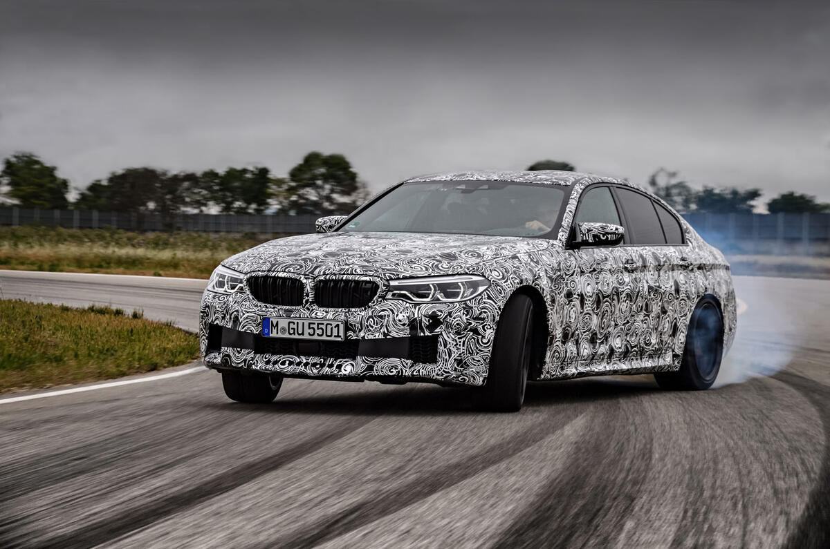 2018 BMW M5 Prototype Wheel Spin Track