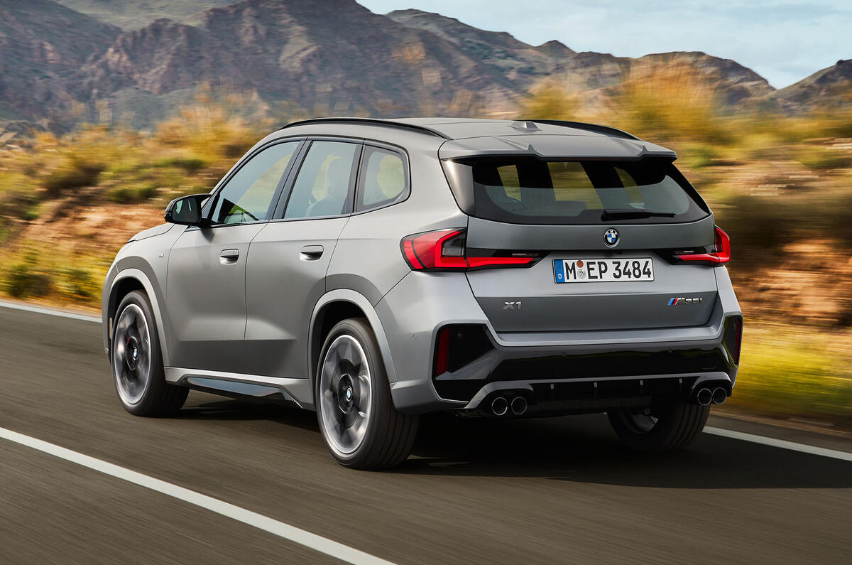 BMW X1 M35i 2023 rear quarter tracking
