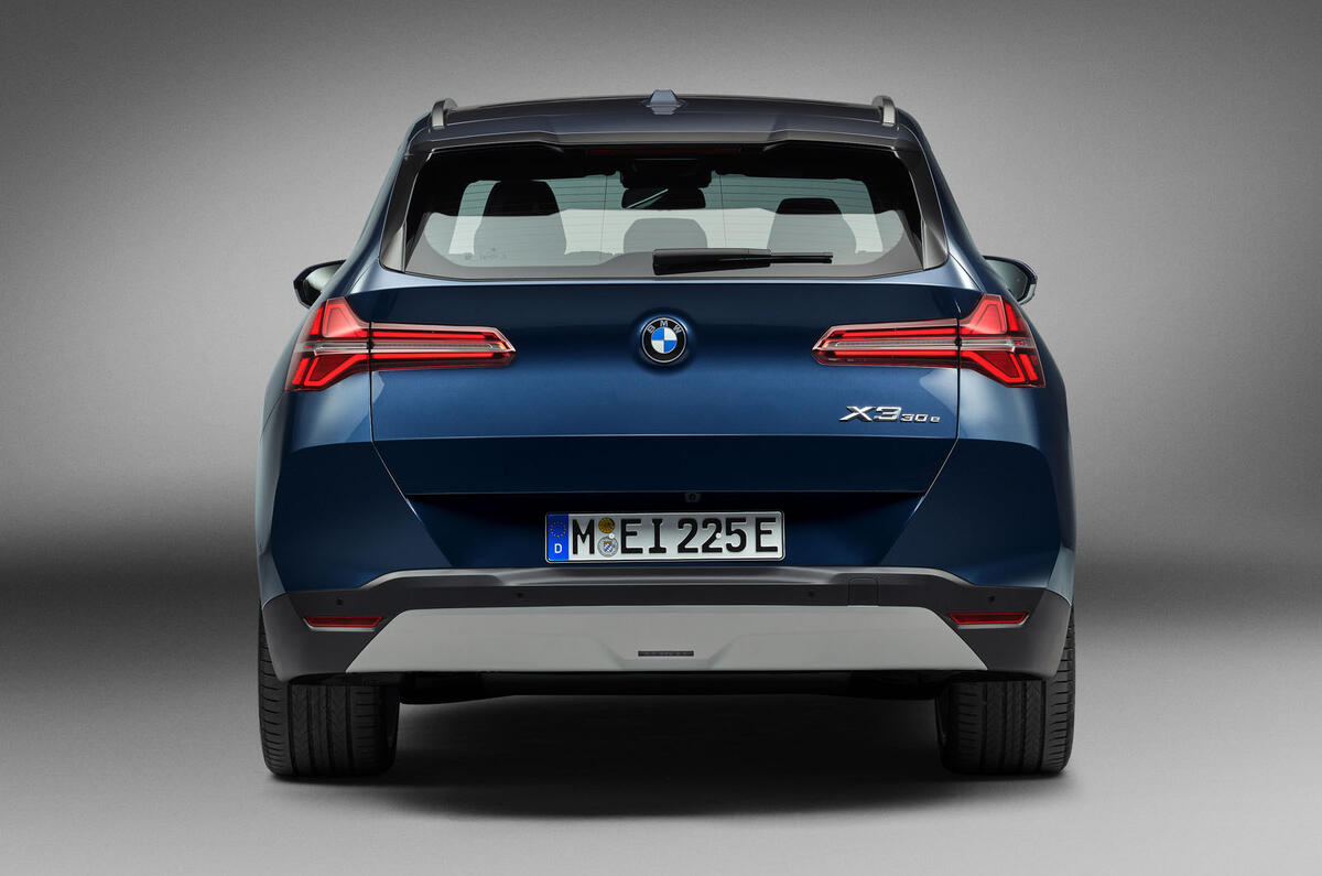 BMW X3 30e PHEV 2024 rear static BMW X3 30e PHEV 2024 rear static