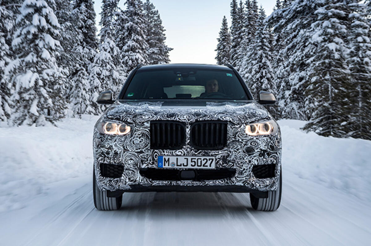 2017 BMW X3 winter testing