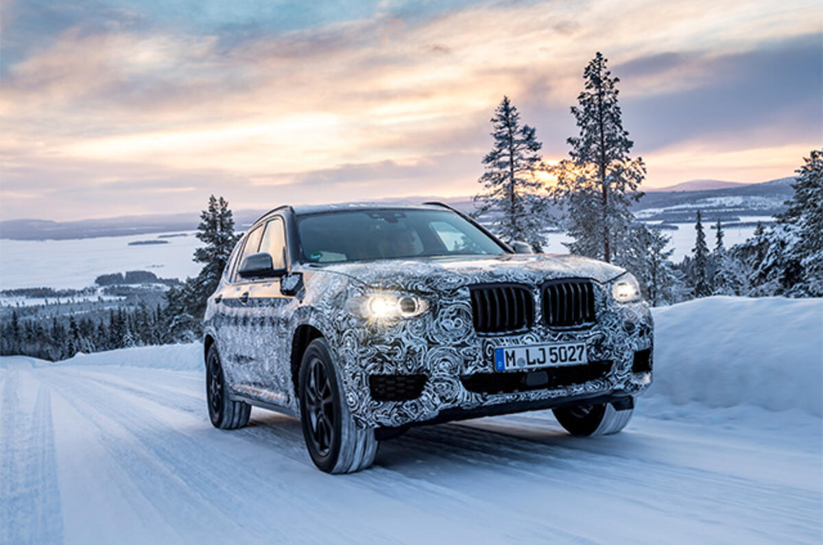 2017 BMW X3 winter testing