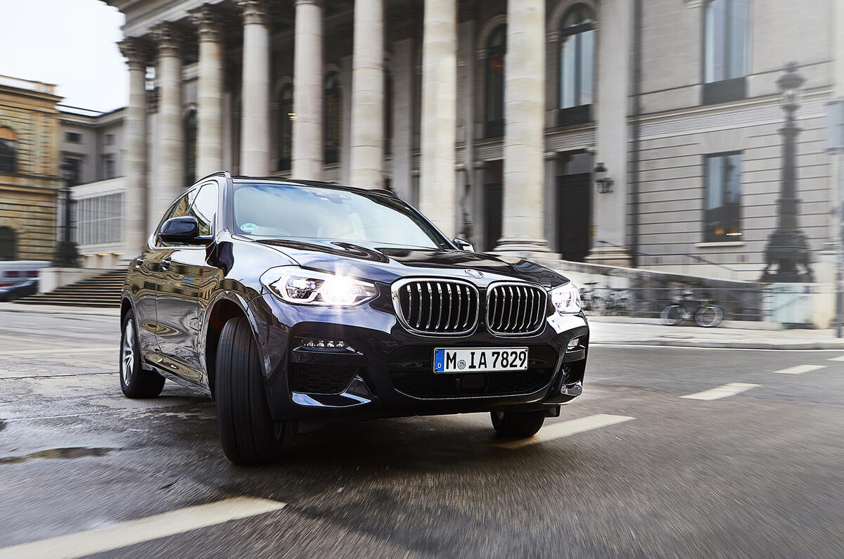 BMW X3 PHEV official press images - cornering