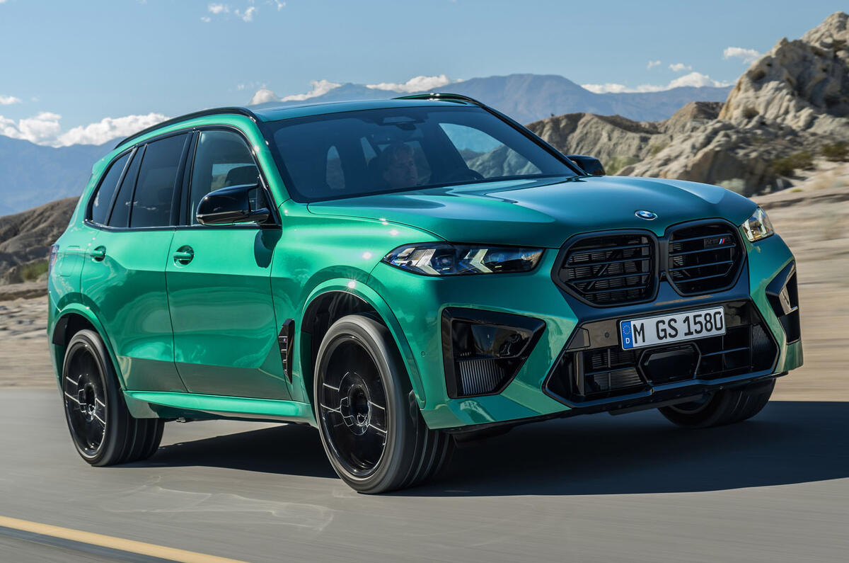 BMW X5M driving front 3:4 BMW X5M driving front 3:4