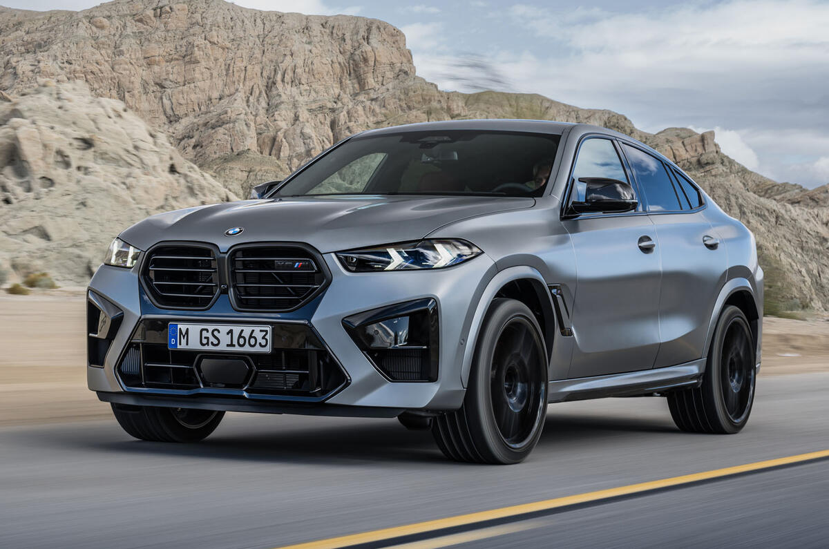 BMW X6M driving front BMW X6M driving front