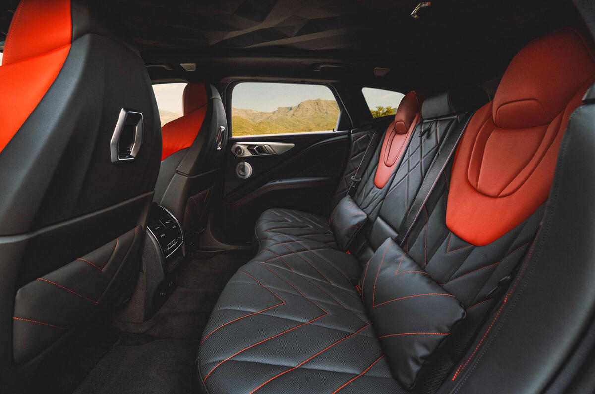 BMW XM Label Red 2023 rear seats BMW XM Label Red 2023 rear seats