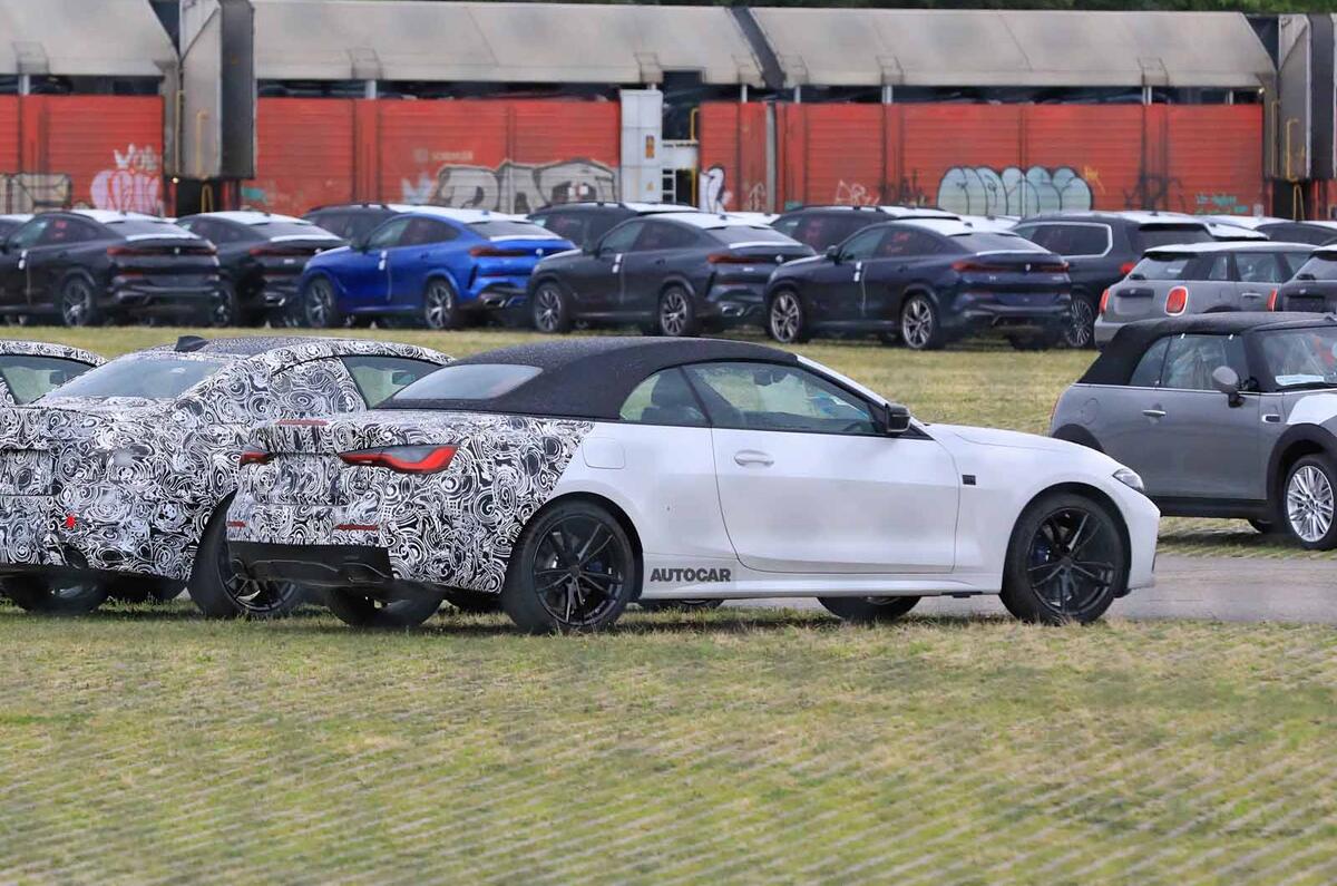 BMW 4 Series Convertible static spyshot rear BMW 4 Series Convertible static spyshot rear