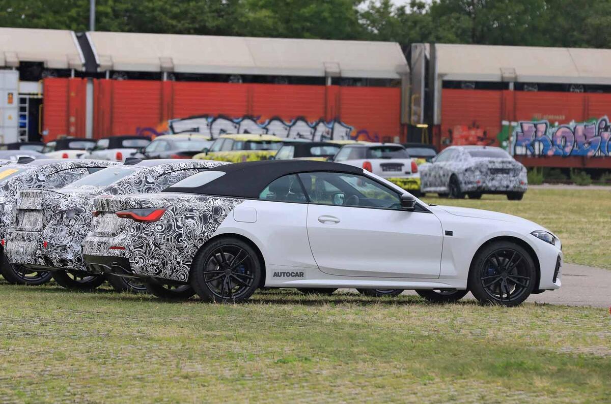 BMW 4 Series Convertible static spyshot side rear BMW 4 Series Convertible static spyshot side rear
