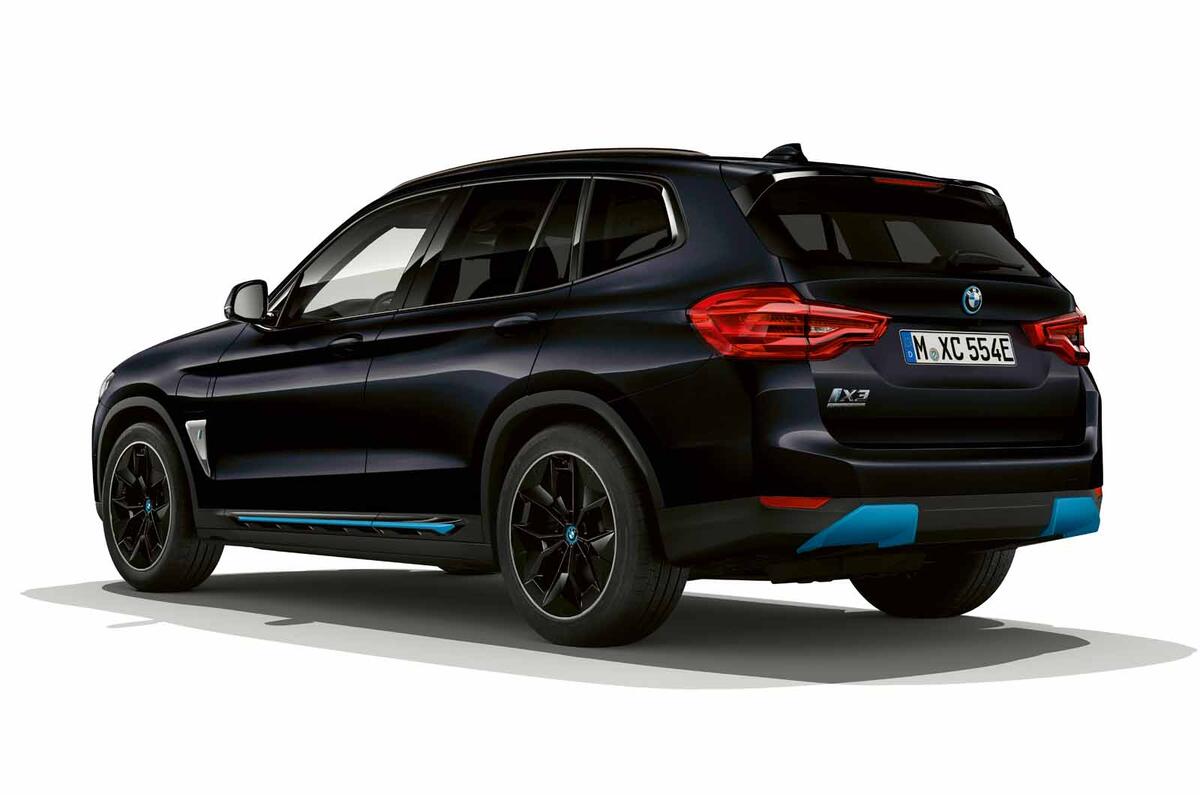 BMW iX3 black rear side