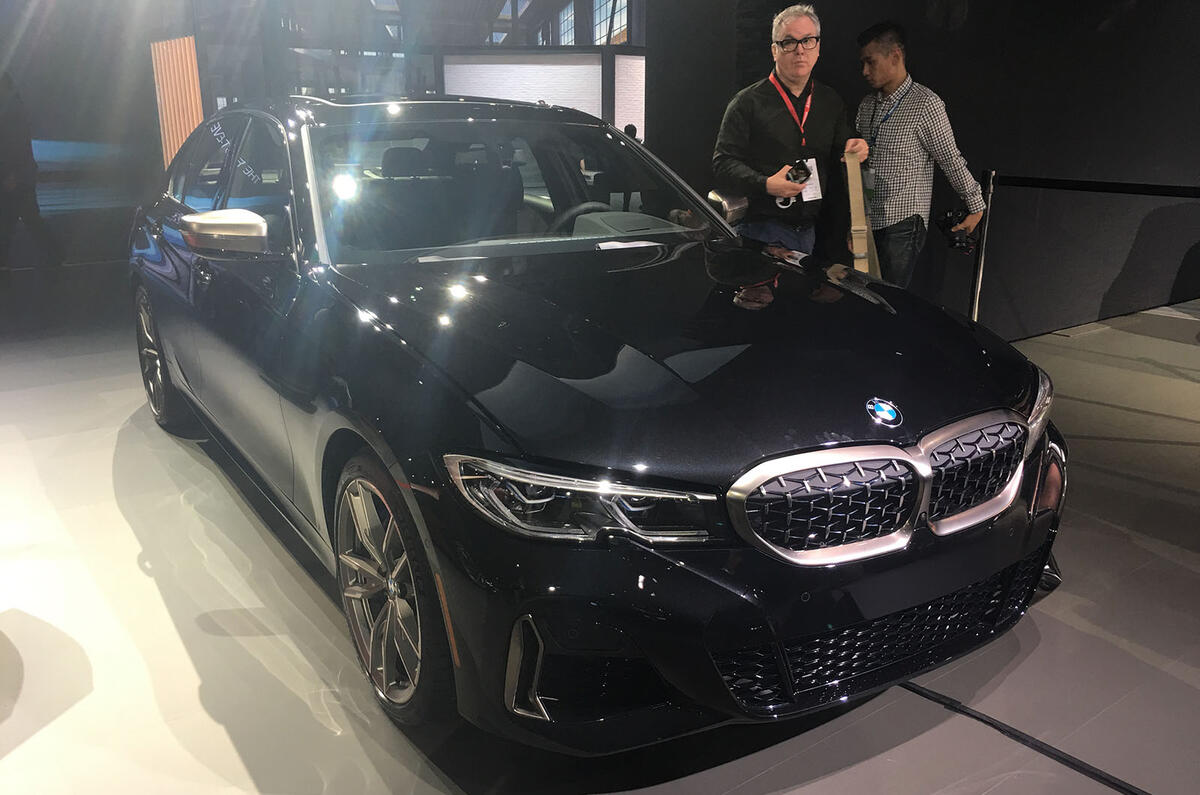 BMW M340i LA motor show reveal - front side