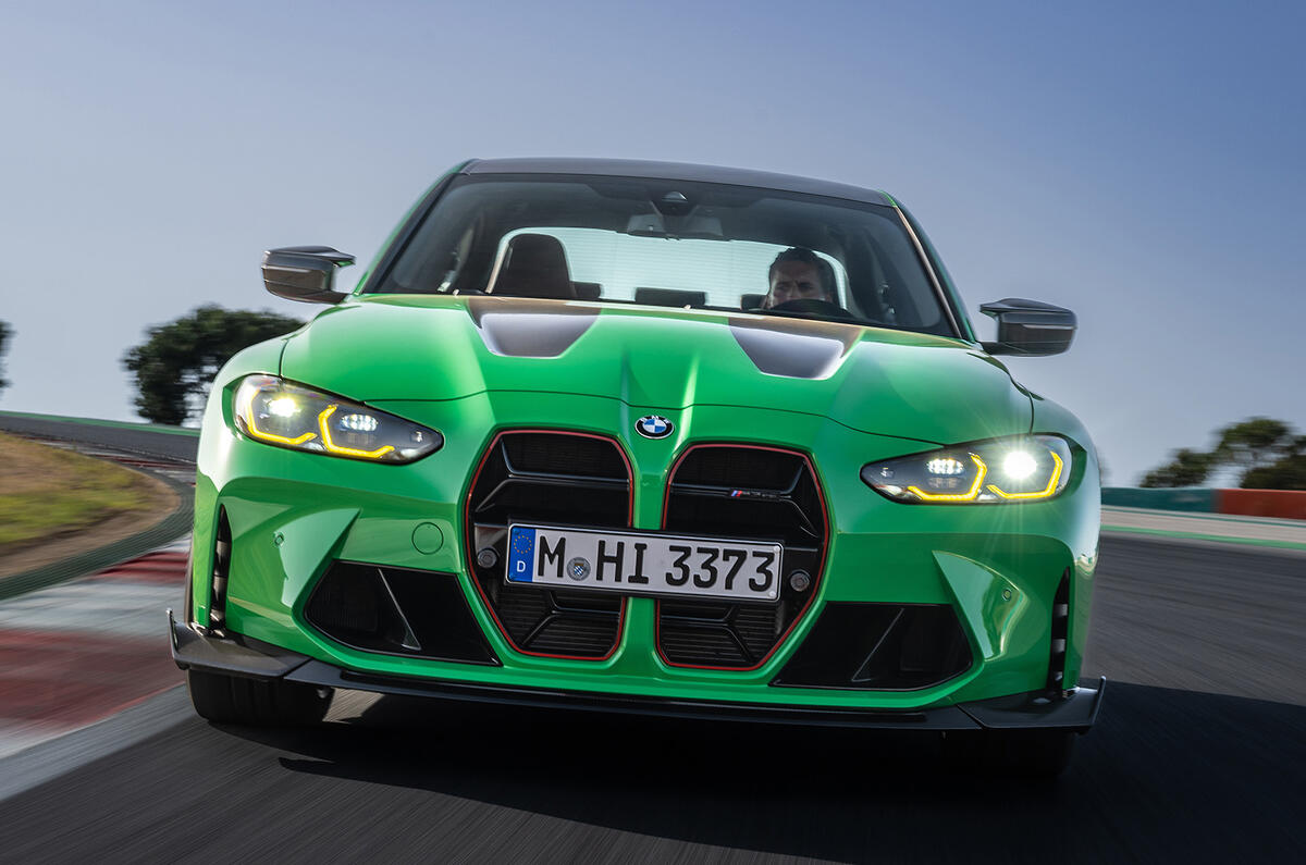 BMW M3 CS green front closeup BMW M3 CS green front closeup