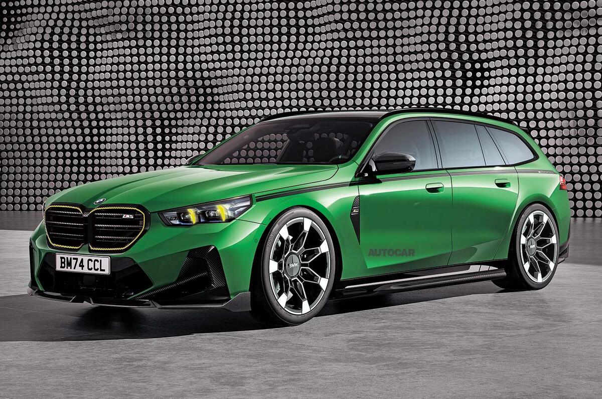 BMW M5 touring front three quarter render