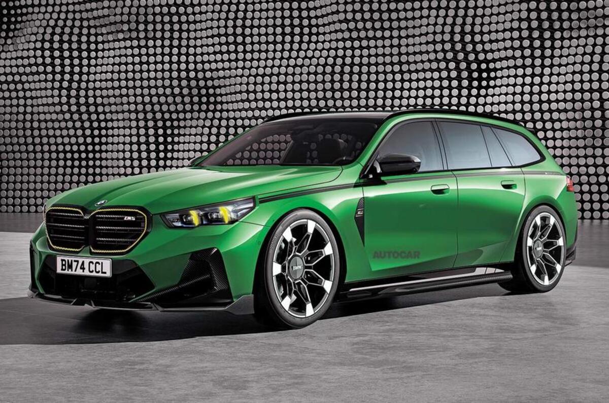 bmw m5 touring front three quarter render