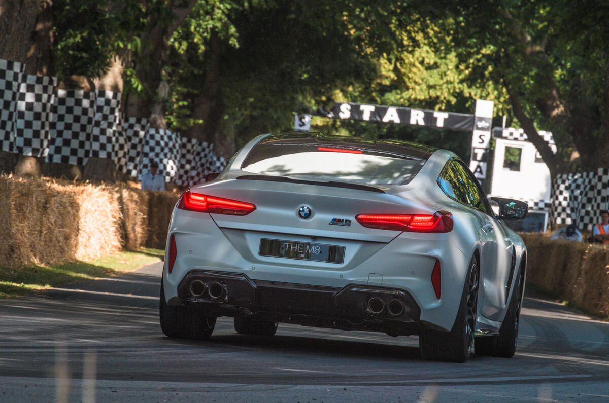 BMW M8 dynamic debut at Goodwood