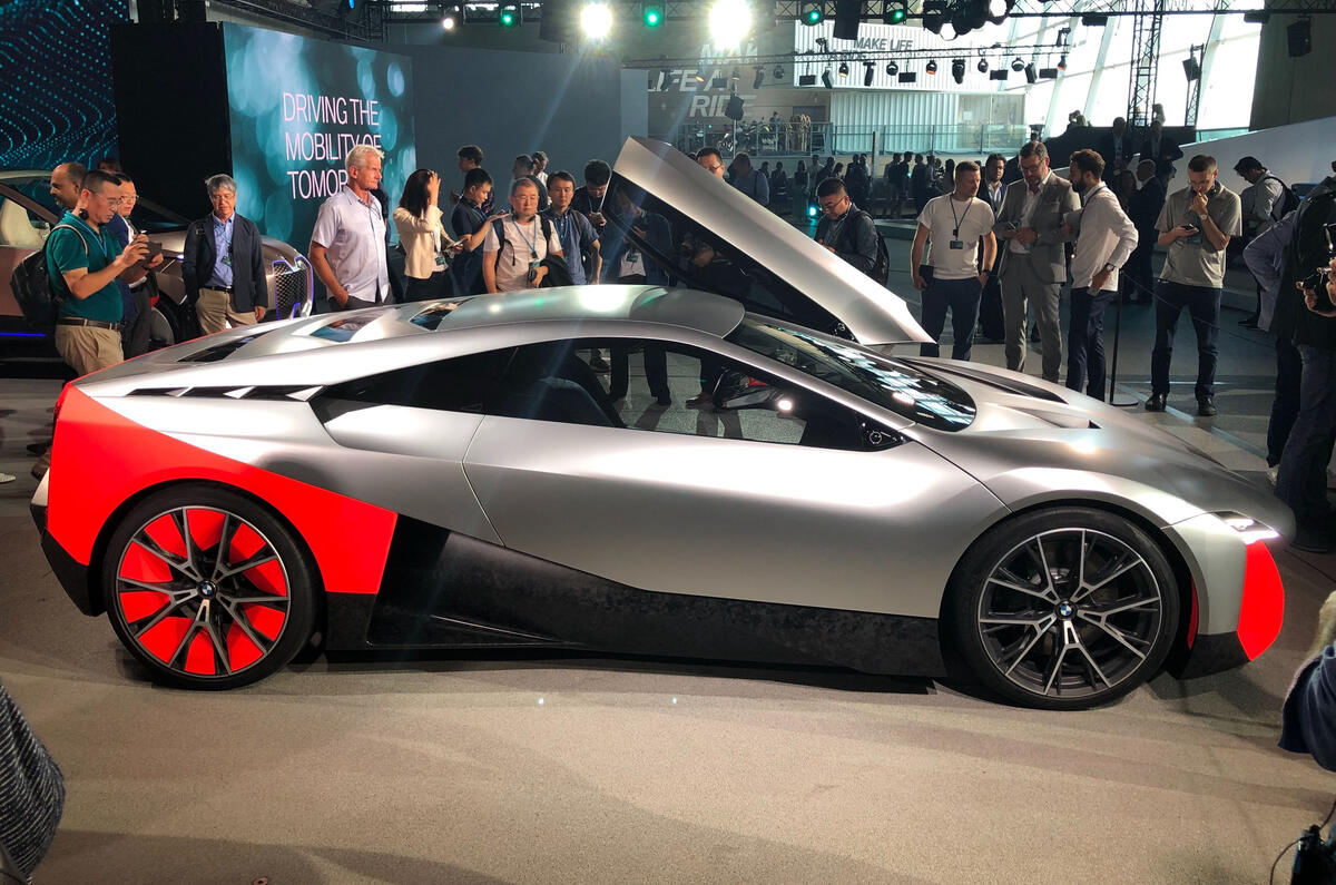 BMW Vision M next reveal side