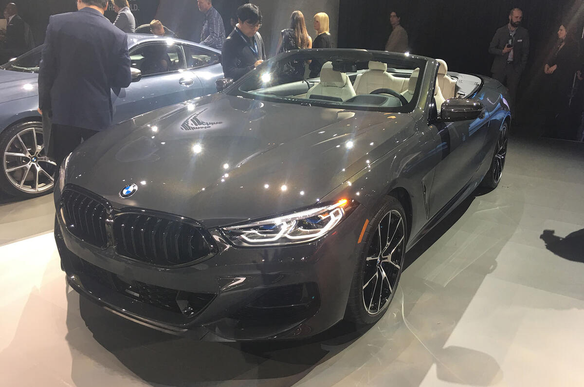 BMW 8 Series convertible at LA motor show - front