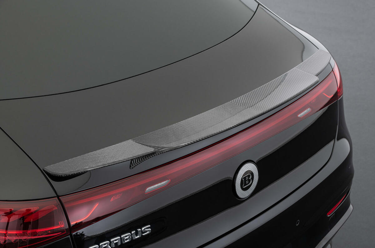 Brabus Mercedes EQS 450 2022 spoiler detail Brabus Mercedes EQS 450 2022 spoiler detail