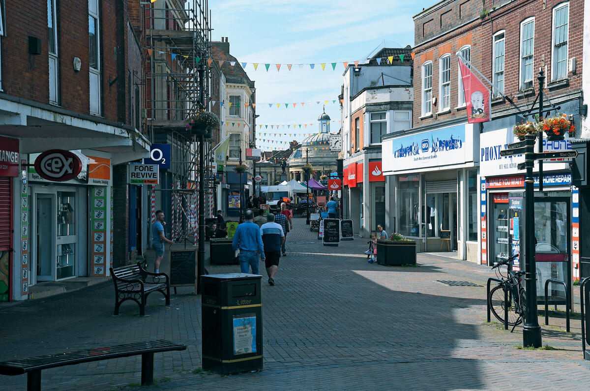 Bridgwater Somerset high street Bridgwater Somerset high street