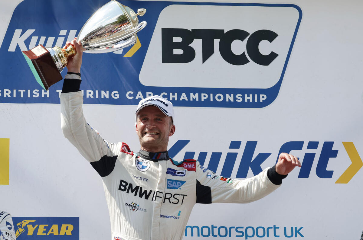 BTCC Snetterton 2022 Turkington podium BTCC Snetterton 2022 Turkington podium