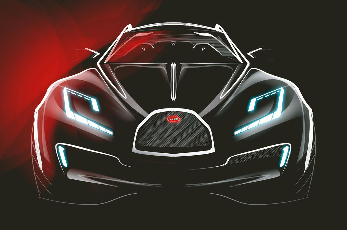 Bugatti SUV front end sketch