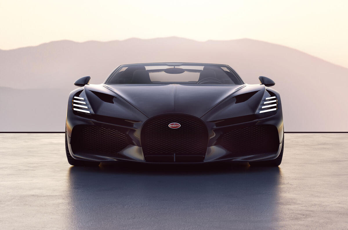 Bugatti Mistral roadster front static Bugatti Mistral roadster front static