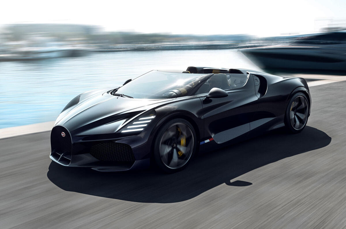 Bugatti Mistral roadster front threequarter static Bugatti Mistral roadster front threequarter static